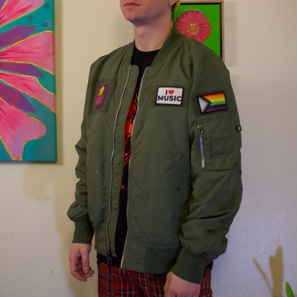 Men's Green Bomber Jacket